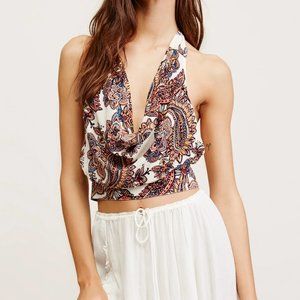 FREE PEOPLE FOREVER YOUNG PAISLEY HALTER TOP